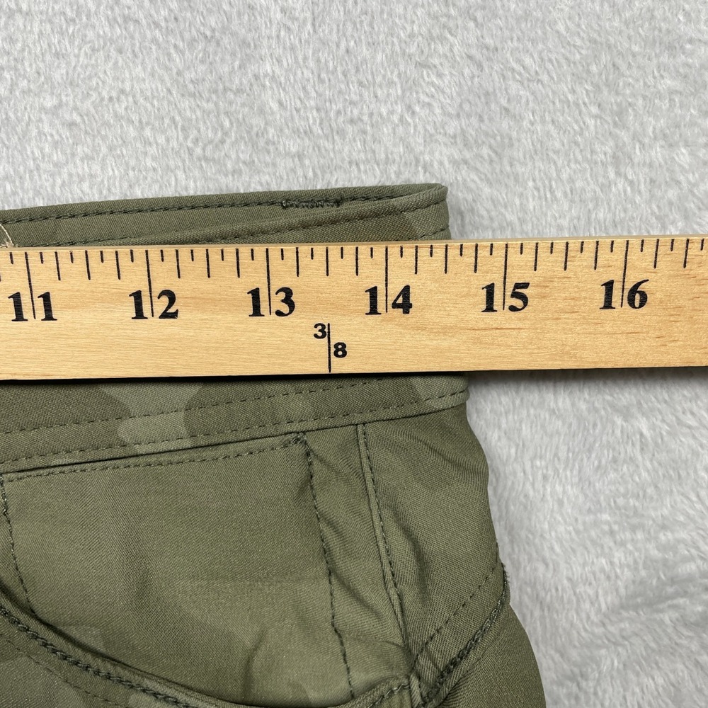 prAna Halle Straight Leg Pants Womens 2 Green Camo Hiking Cargo Stretch Mid Rise - Picture 8 of 16